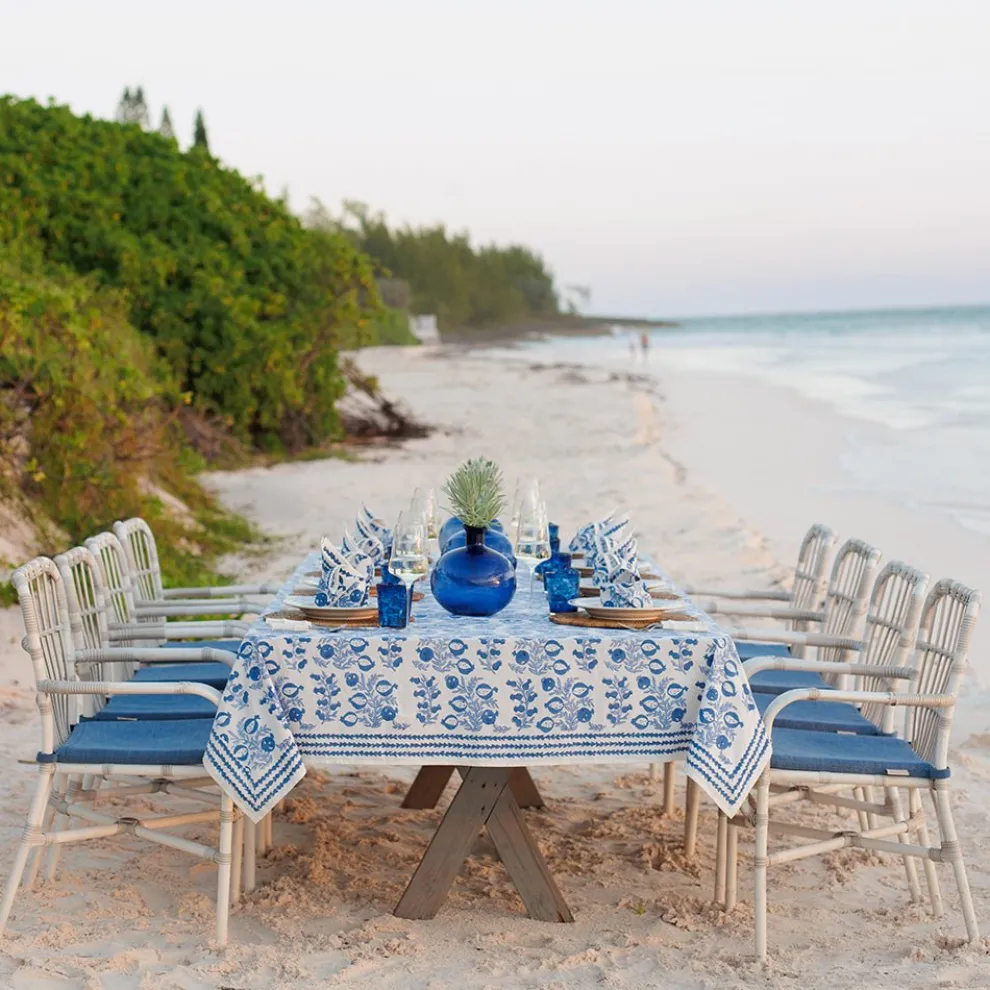 Pom Bells Wedgewood Tablecloth