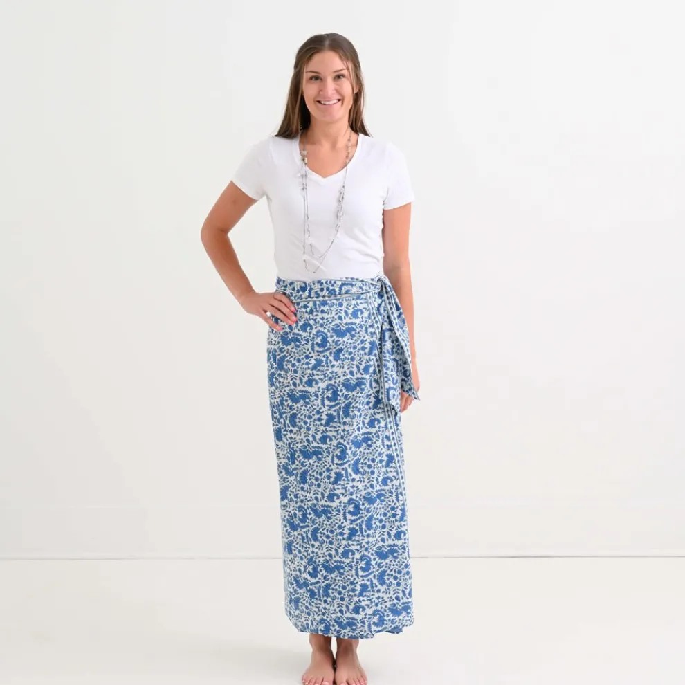 Amaranth Blue Wrap Skirt