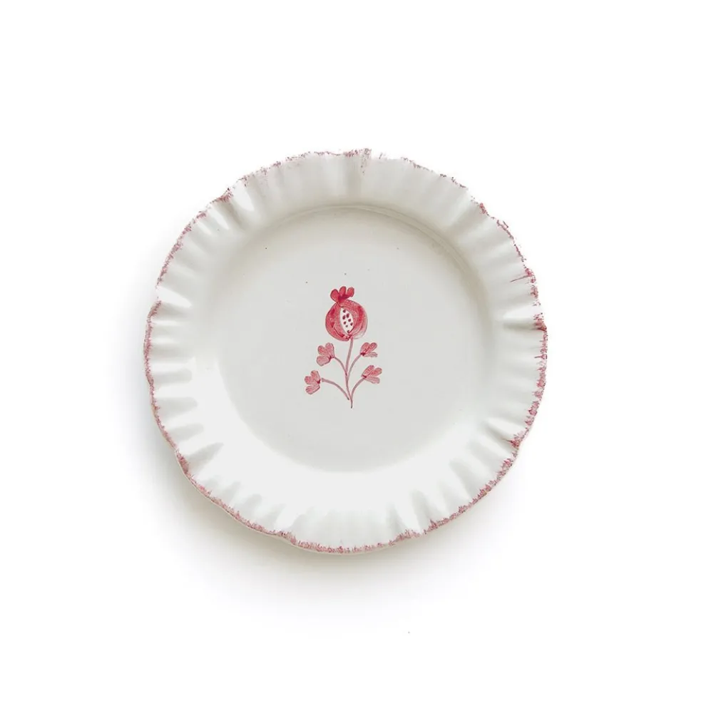 Ruffled Rose Appetizer Plate | Set of 4