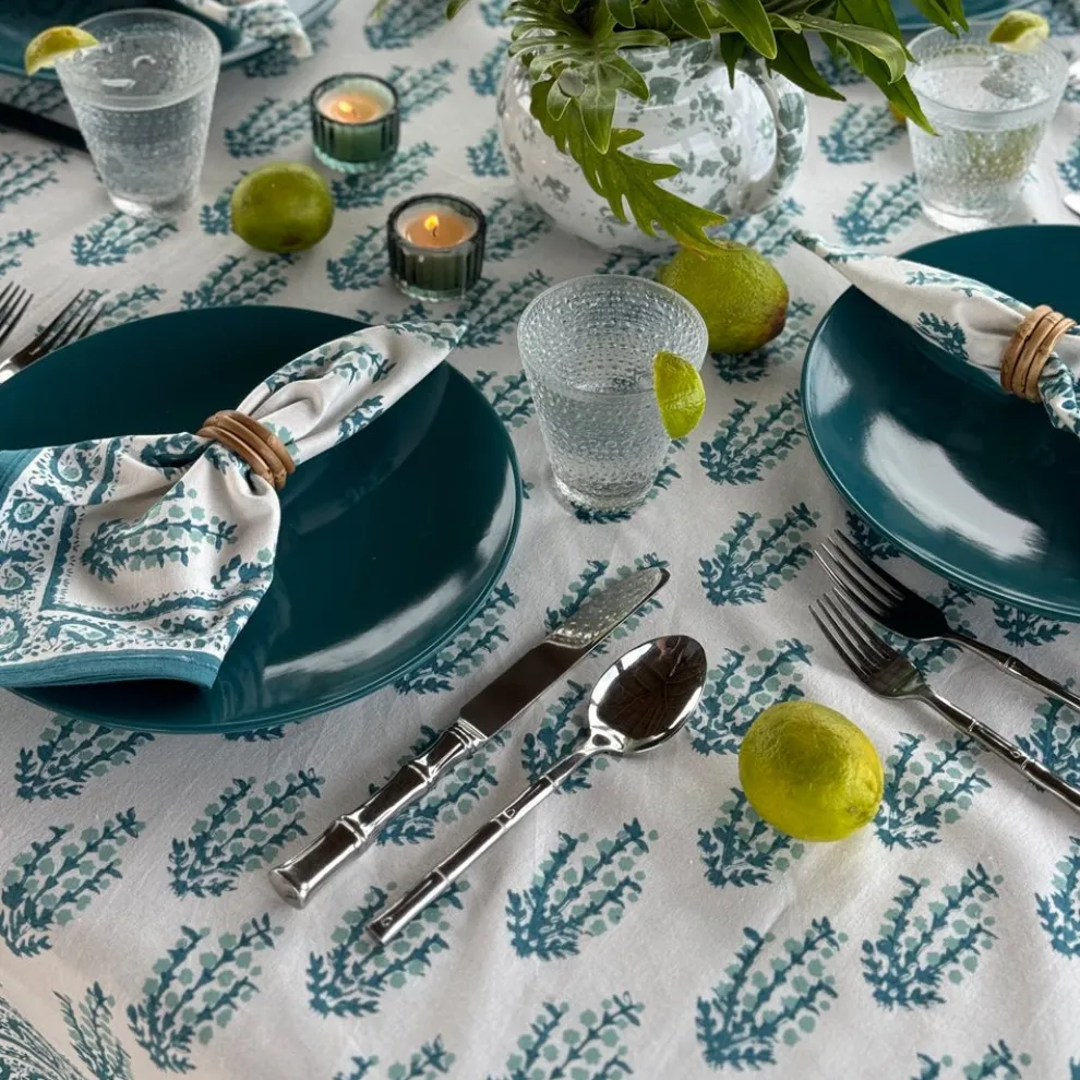 Sagar Aqua Tablecloth