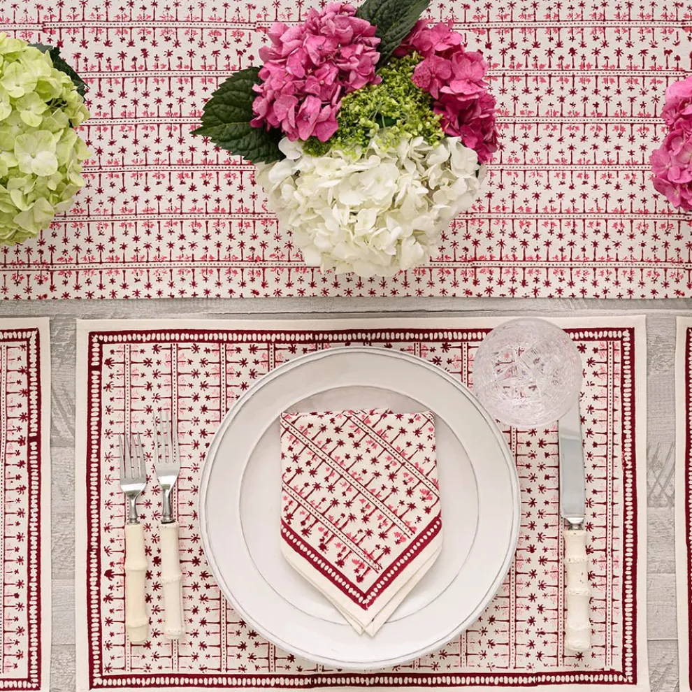 India Hicks Home Palm Avenue Blush Placemat | Set of 4