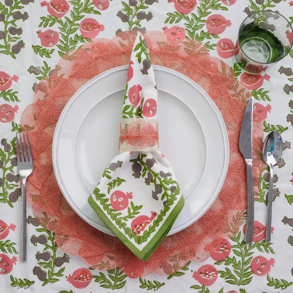 Terracotta Poplar Leaf Napkin Rings | Set of 4