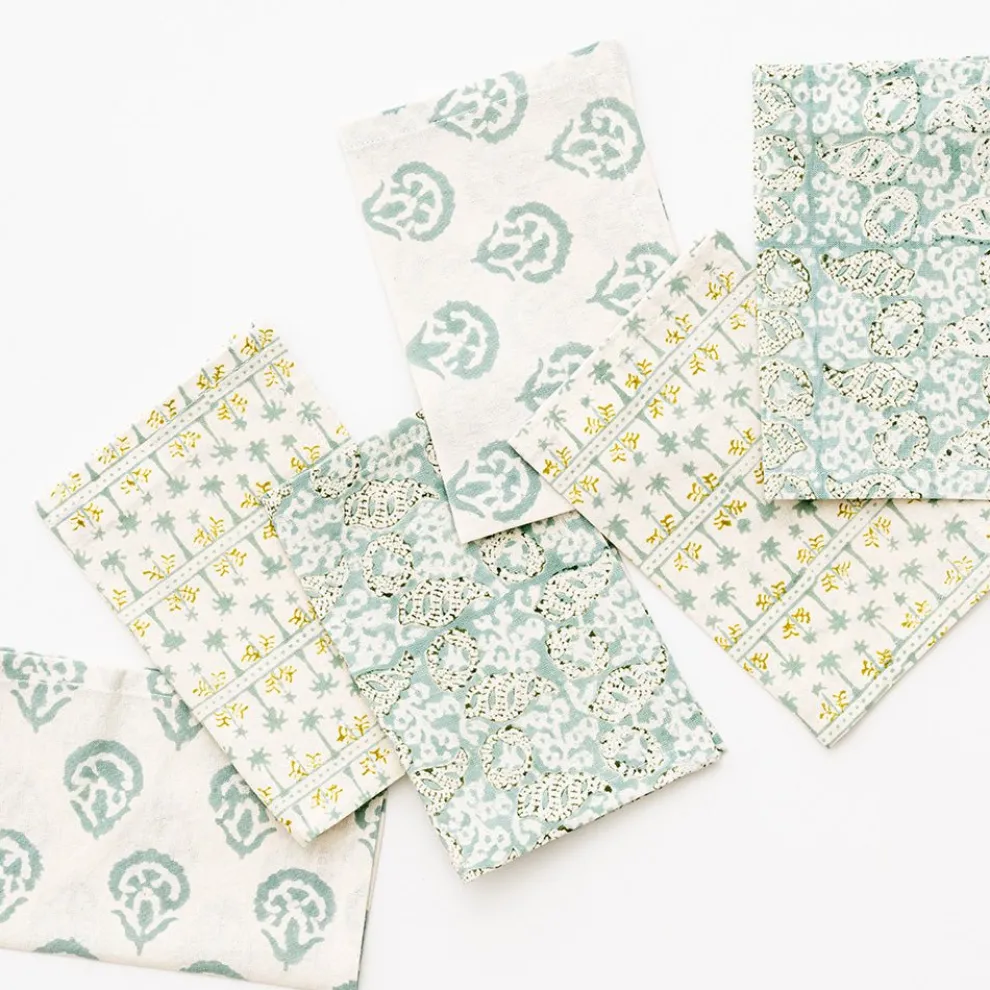 India Hicks Home Multi Seafoam Cocktail Napkins