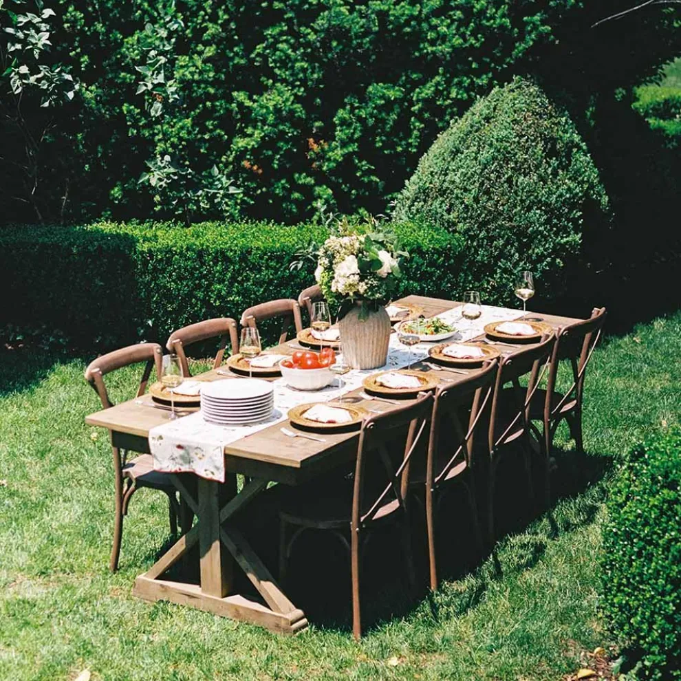 Woven honey rattan charger