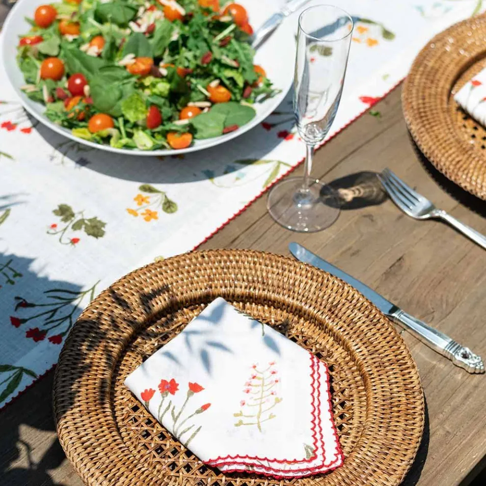 Woven honey rattan charger