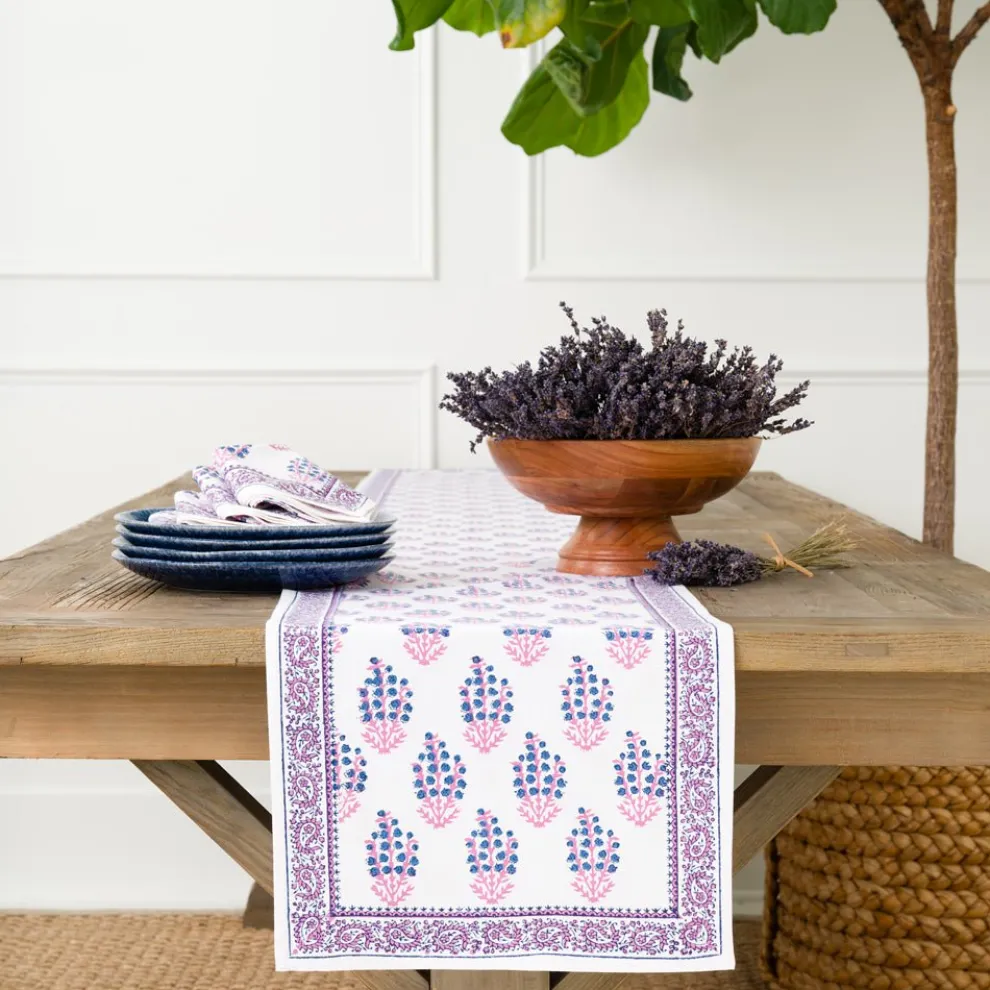 Sagar Blue & Magenta Table Runner