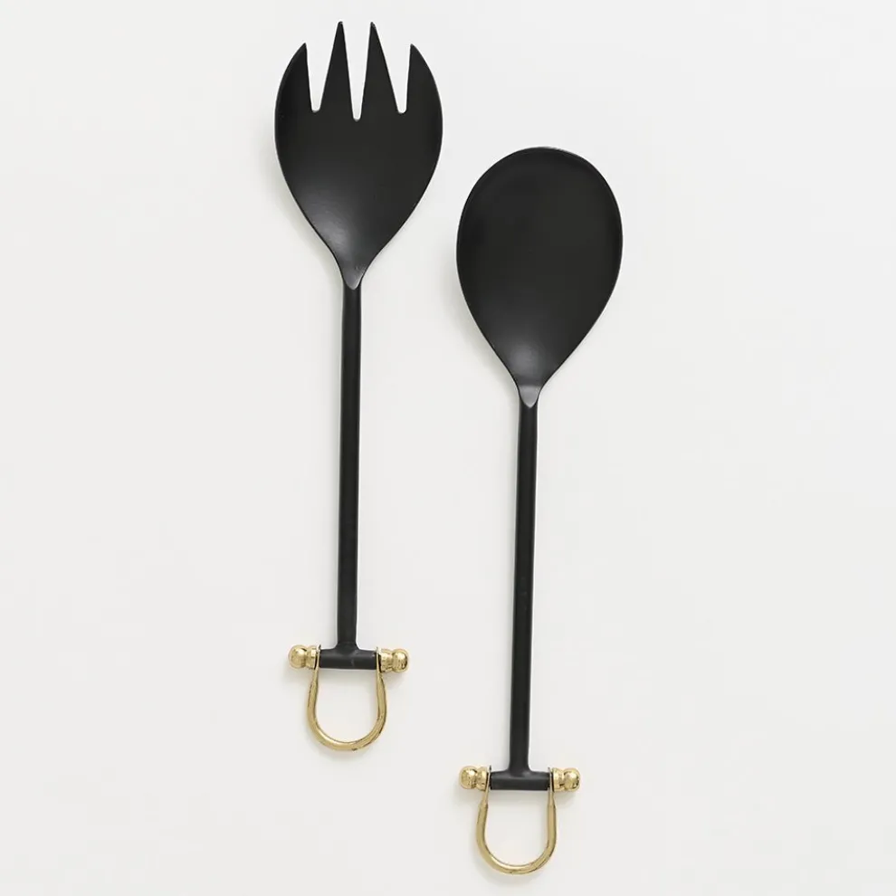 Black Stirrup Serving Set