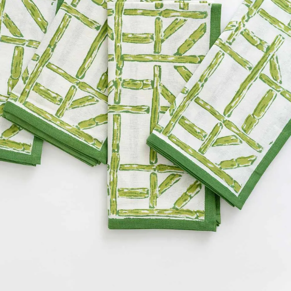 Green Bamboo Napkin | Set of 4